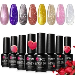 Mobray Color Gel Nailpolish 8pc kit New in sealed Box